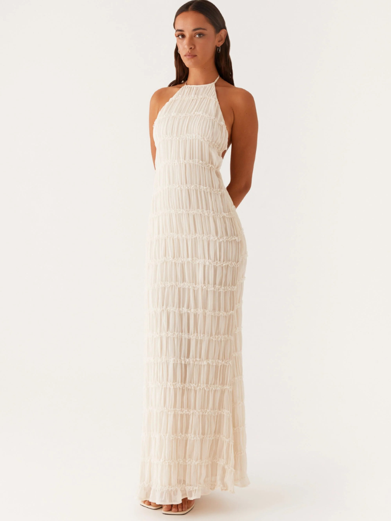 Olga - Long Halter Neck Dress 