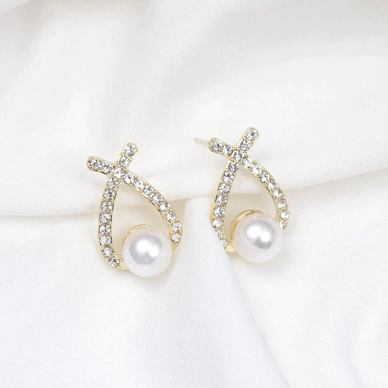 Pearl and Sequin Earrings 