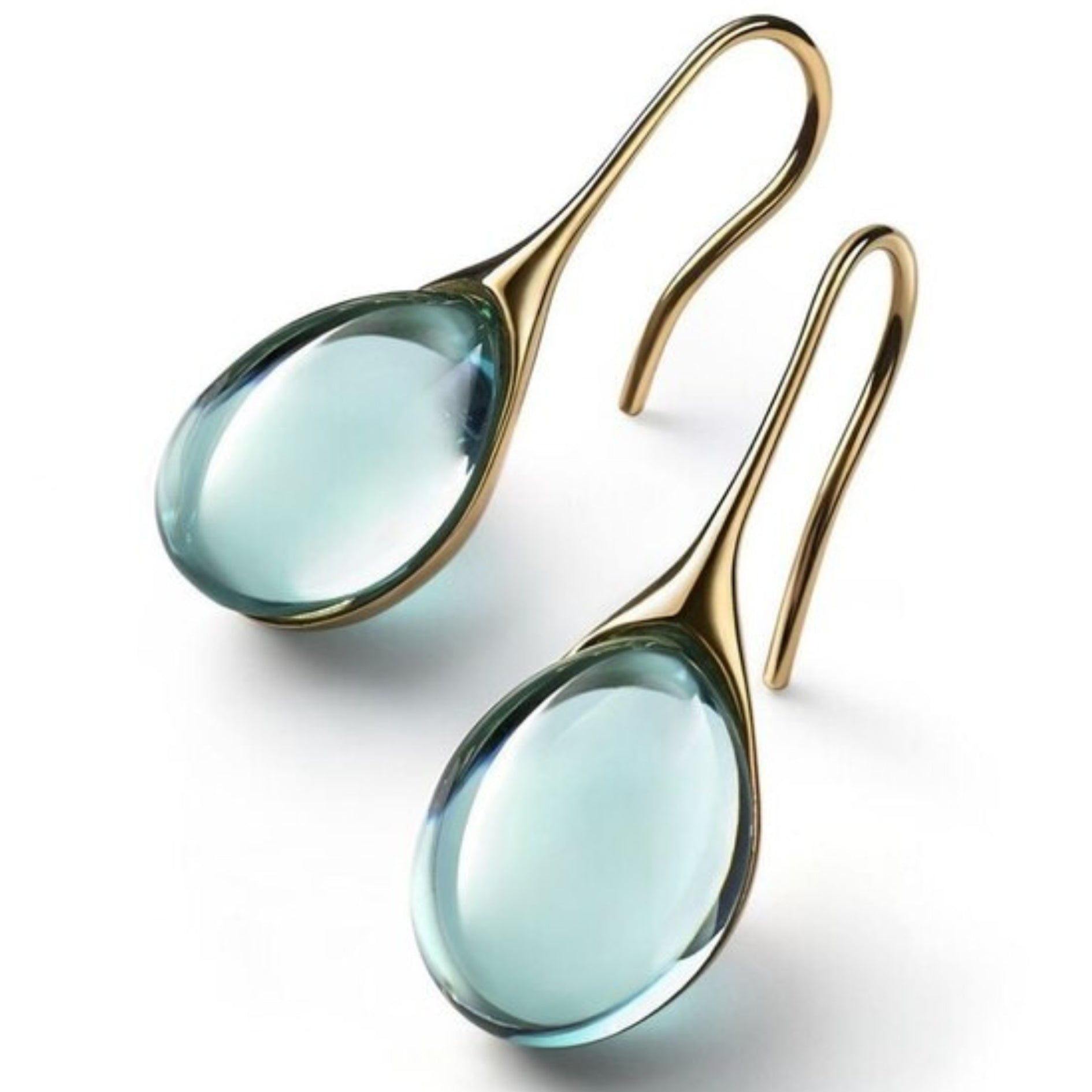Gold and Silver Crystal Earrings 