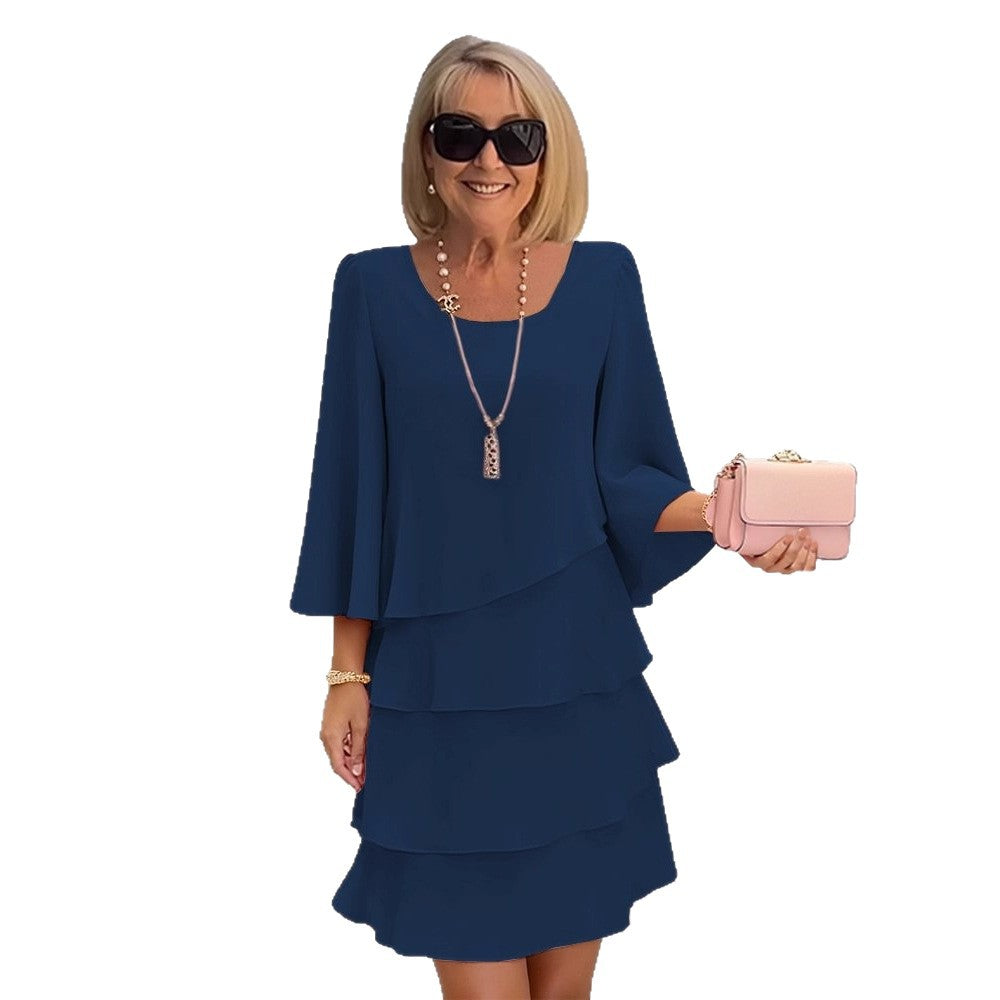 Margaux – Elegant Ruffled Midi Dress