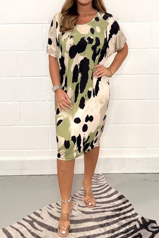 Louisa - Robe Décontractée Ample à Imprimé Léopard