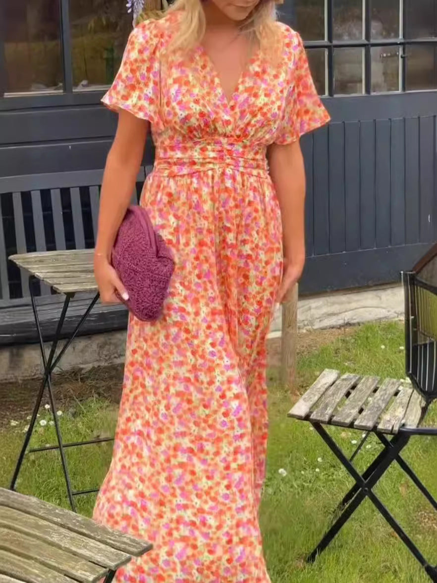 Elina - Flowy Floral Maxi Dress