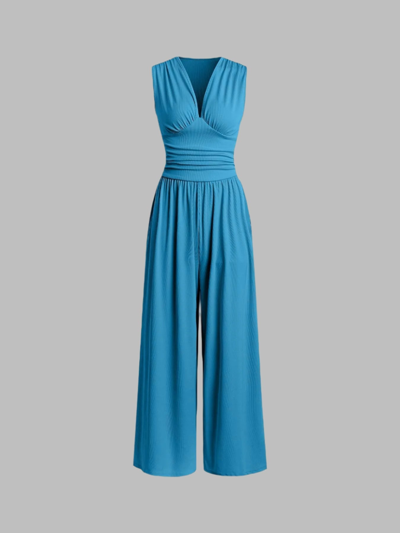 Aurevina - Women's Sleeveless V-Neck Wide-Leg Jumpsuit