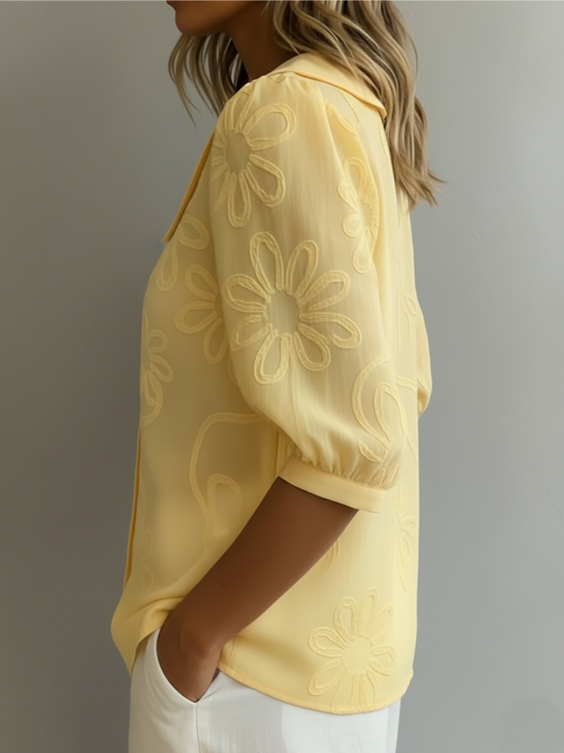 Ismeline - Embroidered Floral Blouse