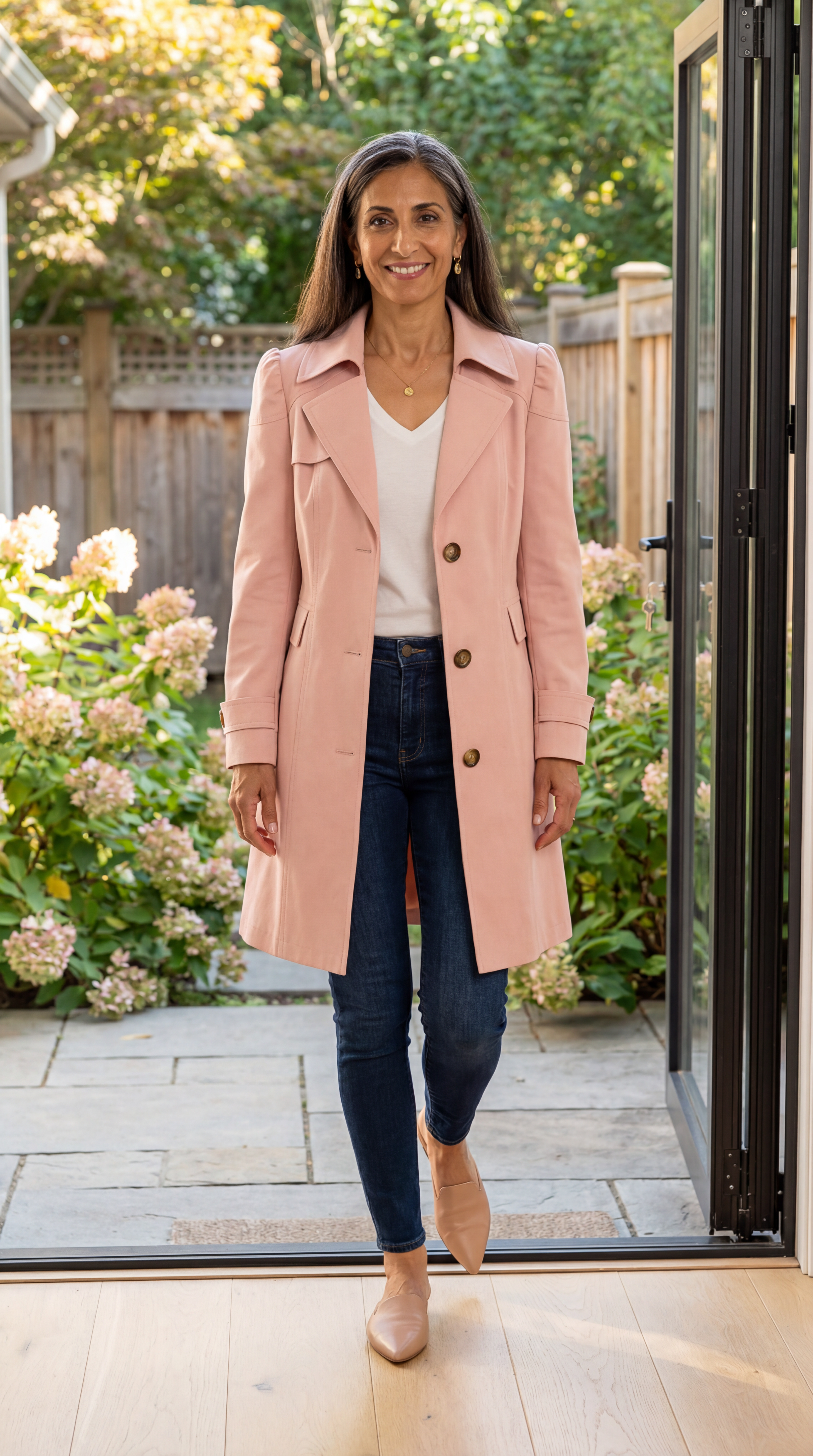 Glyorae - Women's Elegant Slim-Fit Trench Coat Classic Timeless Style