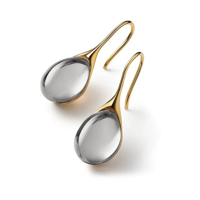 Gold and Silver Crystal Earrings 