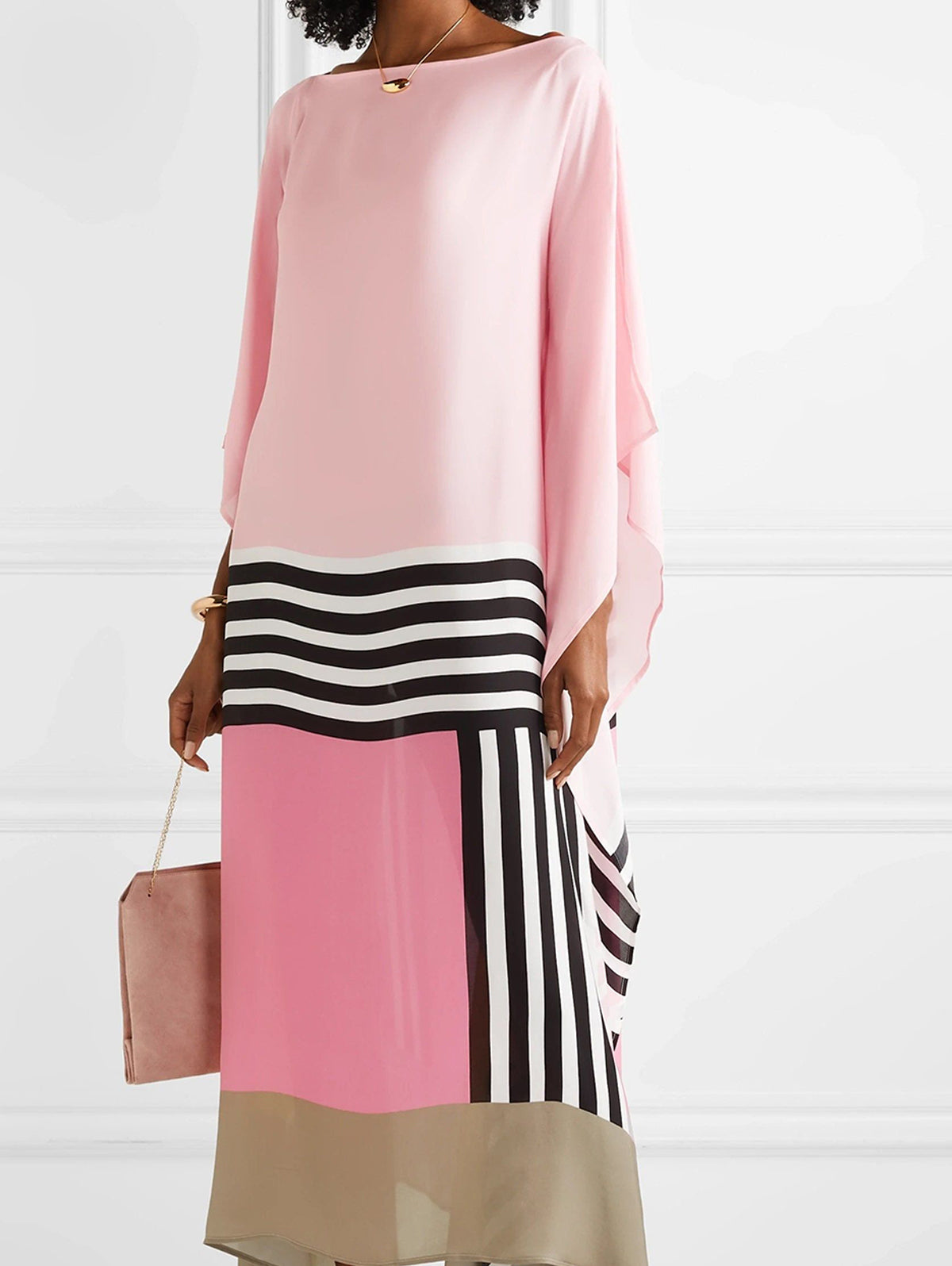 Rayna - Elegant Geometric Print Caftan 
