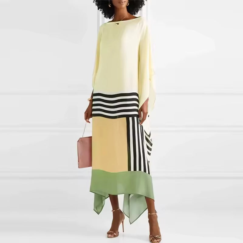 Rayna - Elegant Geometric Print Caftan 