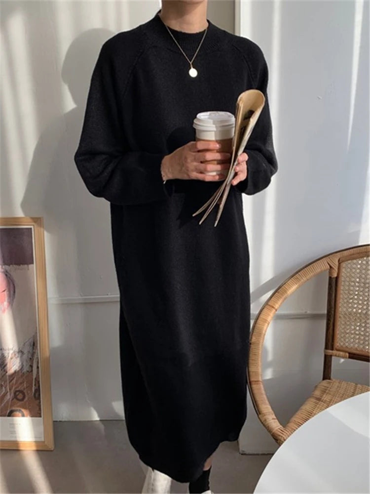 Calixte - Women's Casual Round Neck Knitted Long Dress
