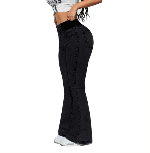 Rovindra - Women's High-Waisted Stretch Flared Jeans