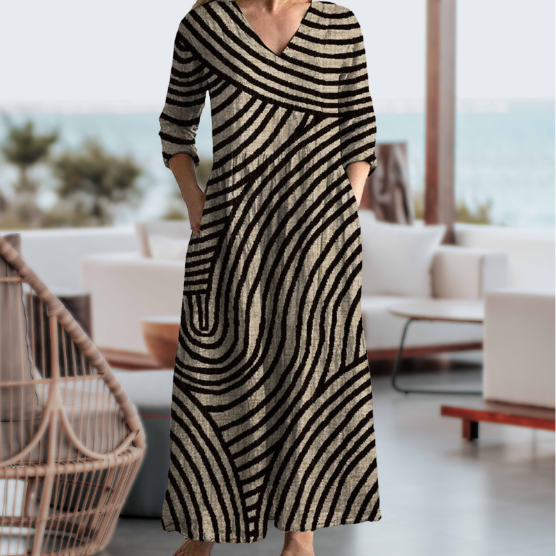 Arianna - Elegant and practical striped dress 