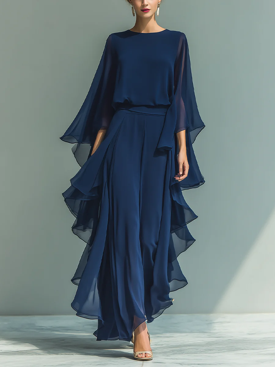 Cynvra - Elegant Ruffle Flowy Women's Set for Evenings and Events