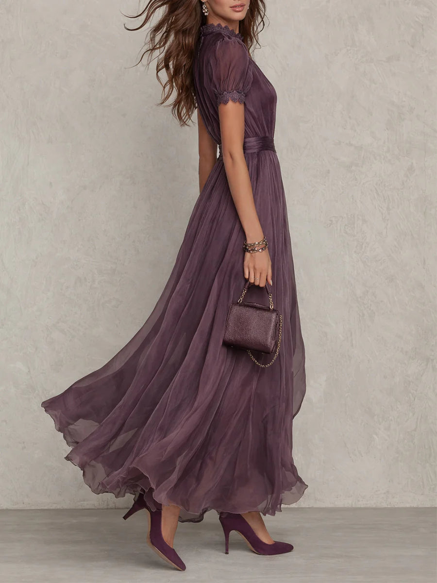Lunvra - Elegant Flowy Retro Long Dress for Women for Evenings