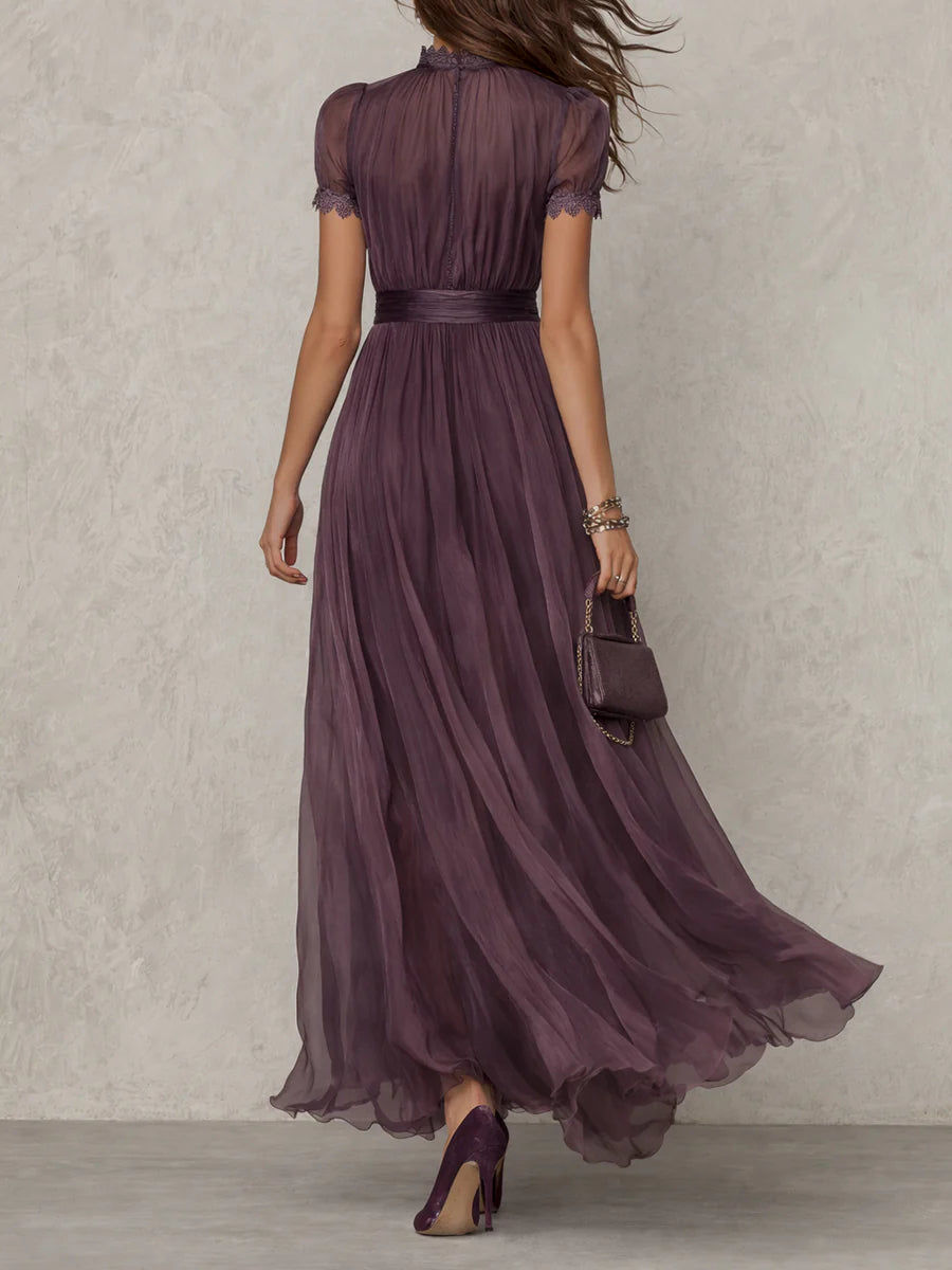 Lunvra - Elegant Flowy Retro Long Dress for Women for Evenings