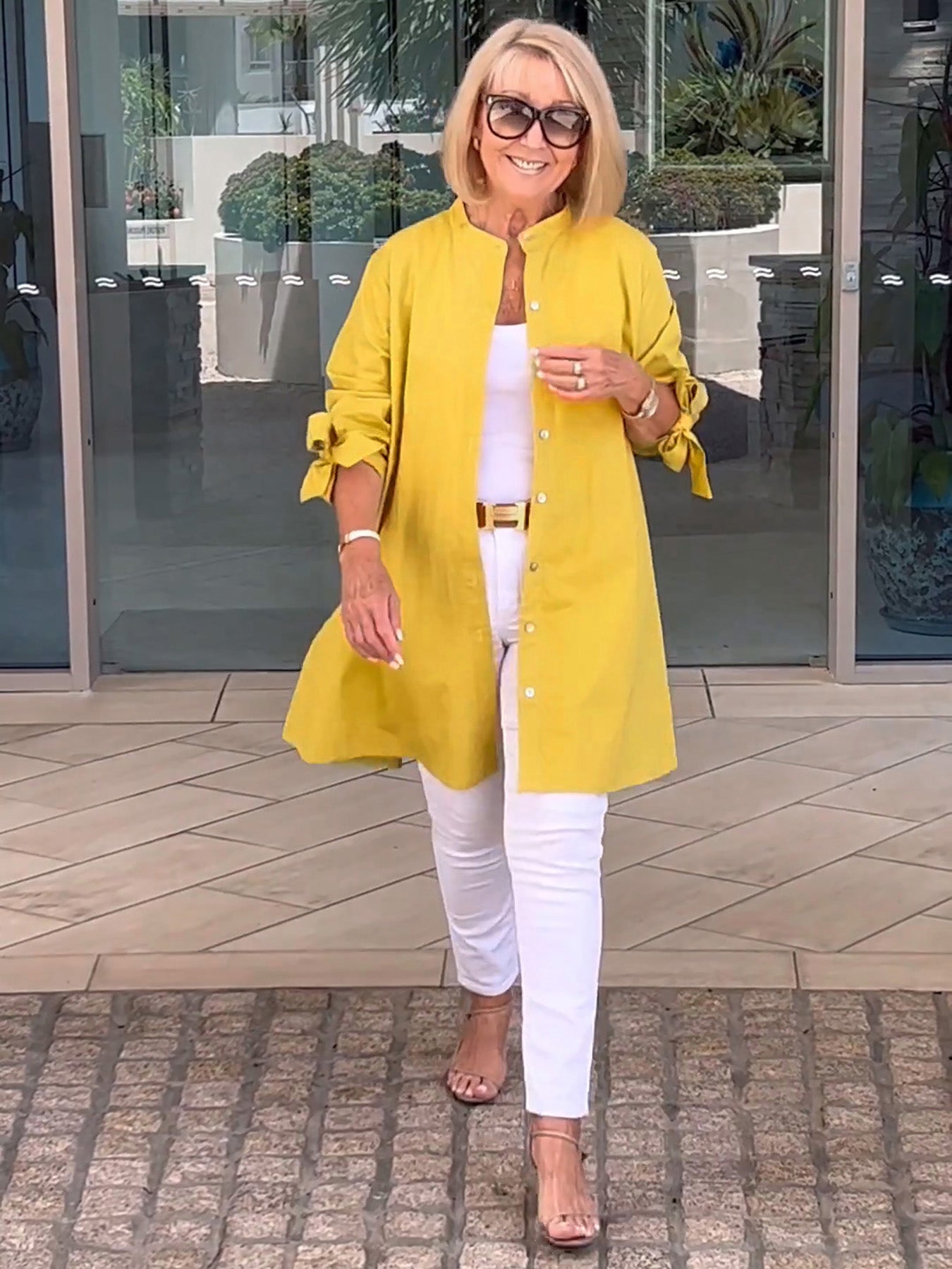 Liora - Long Button-Down Cotton Shirt Jacket (Today only: Buy 1, get 1 free!)