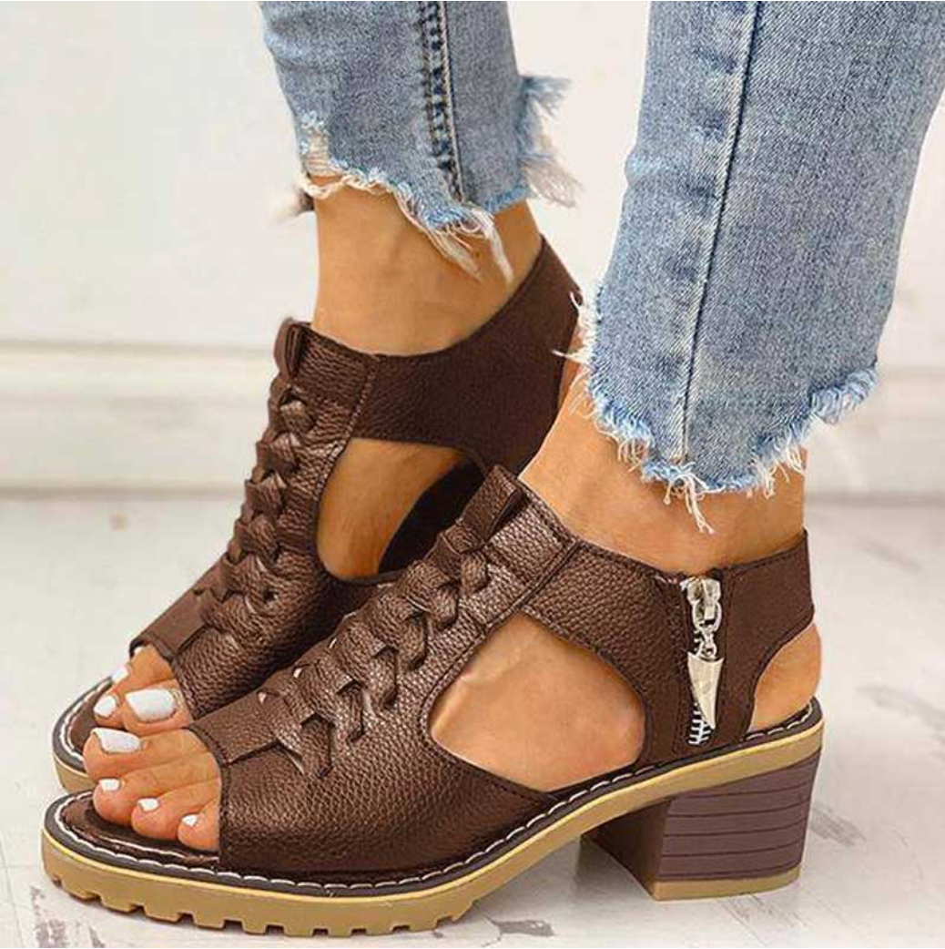 Gwenora - Women's Orthopedic Block Heel Sandals