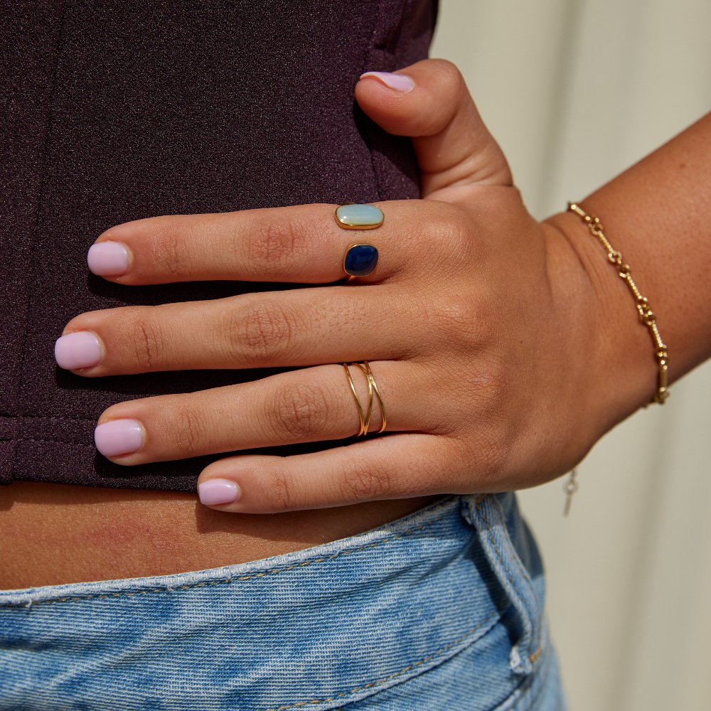 Aquamarine Wrap Ring 