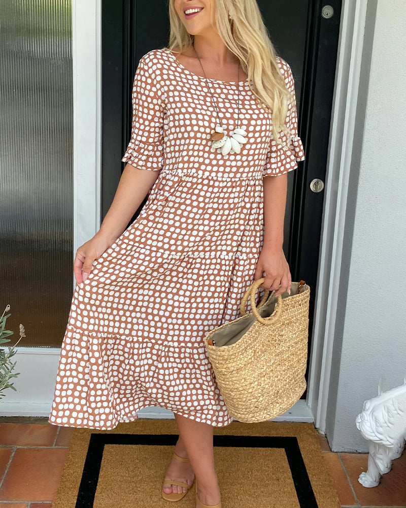 Thalassa - midi with round neck in polka dot print