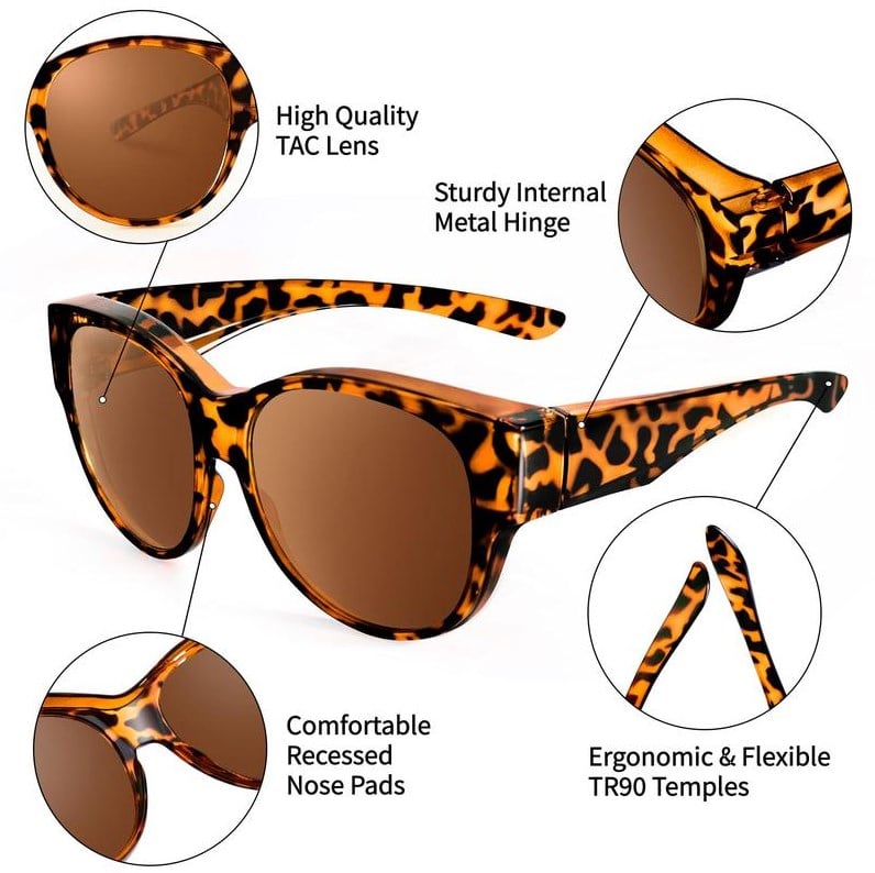 Dovrya - Women's Cat Eye Polarized UV400 Chic Sunglasses