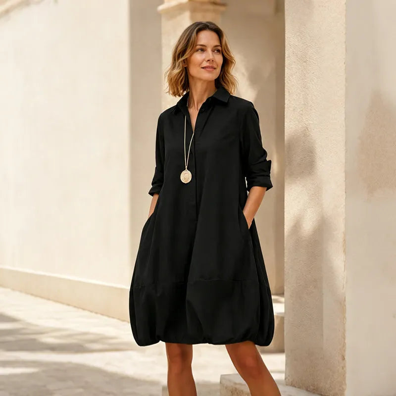 Mazarine - Robe femme boutonnée coupe ample