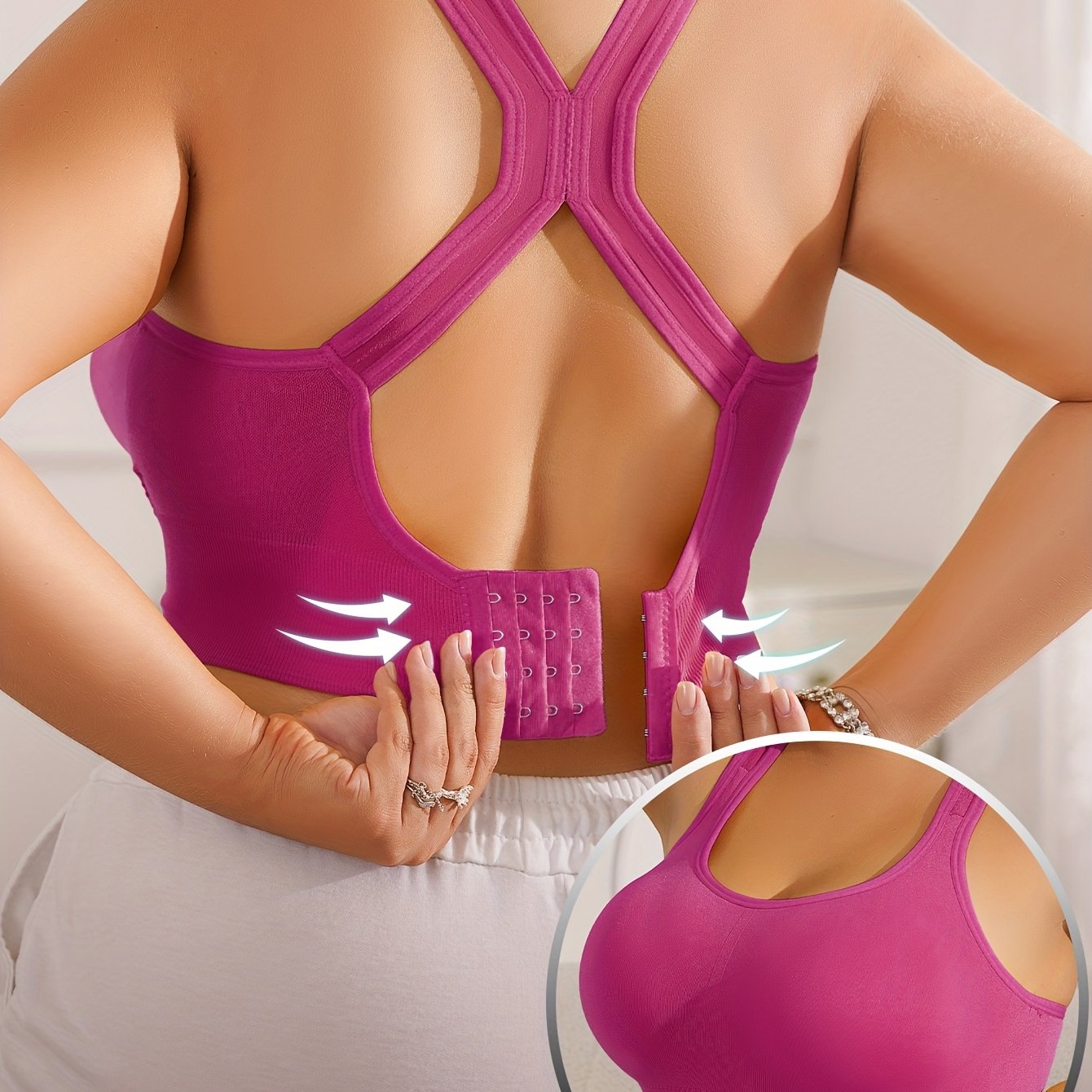 Vittoria - Plus Size Sports Bra with Removable Pads and Adjustable Straps