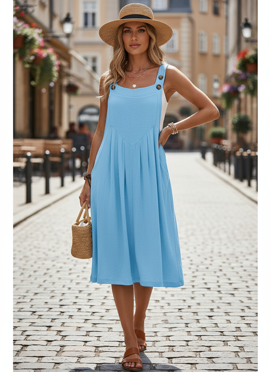 Rhyzelia - Women's Sleeveless Wide-Leg Summer Jumpsuit
