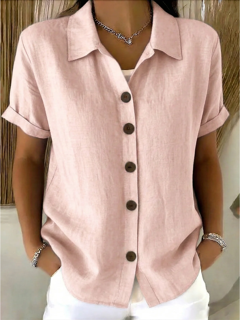 Dovalyne - Women's Elegant Casual Button-Front Blouse