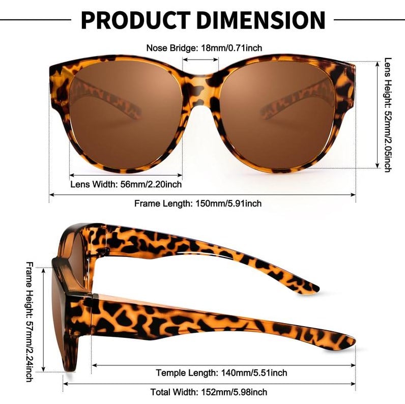 Dovrya - Women's Cat Eye Polarized UV400 Chic Sunglasses