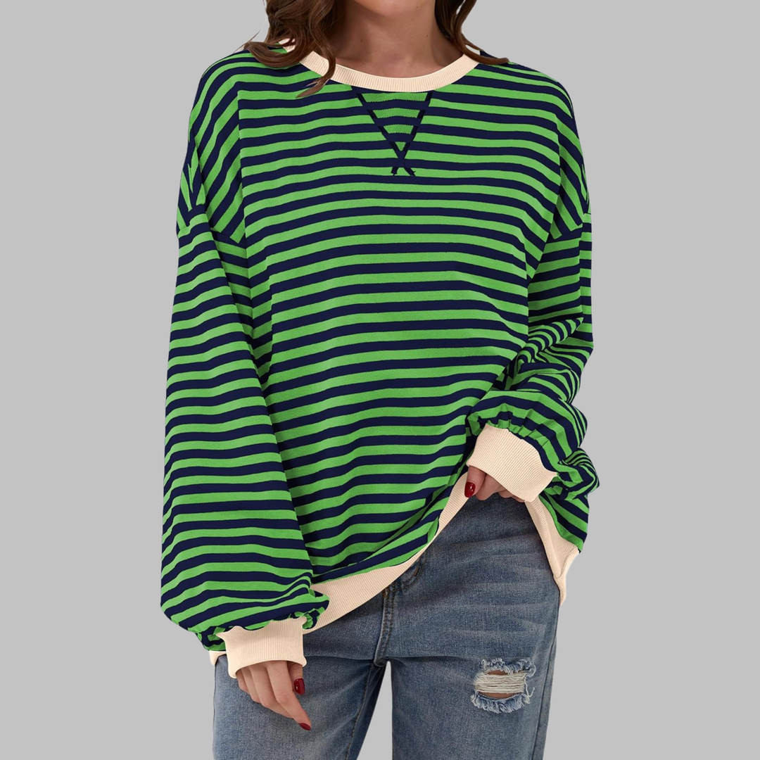Helyria - Women's comfortable oversized striped casual winter sweater