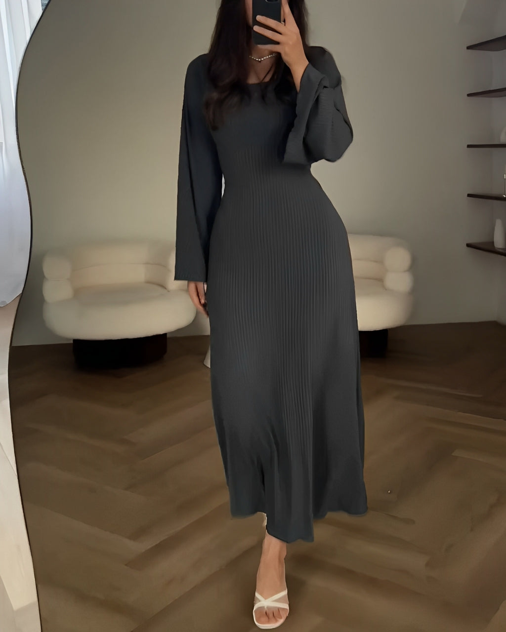 Sandrine - Elegant Mesh Maxi Dress
