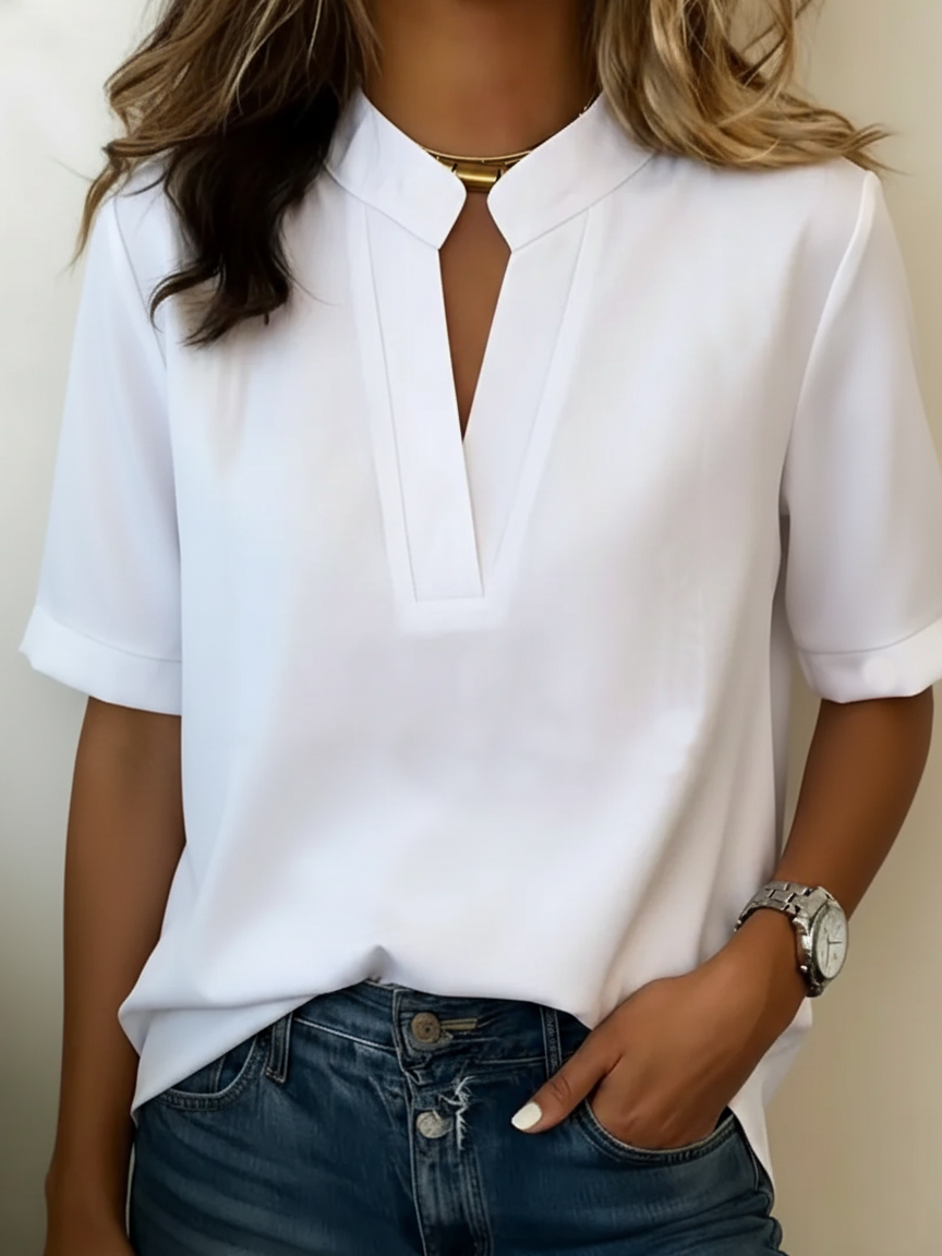 Pravine - Women's Casual V-Neck Blouse