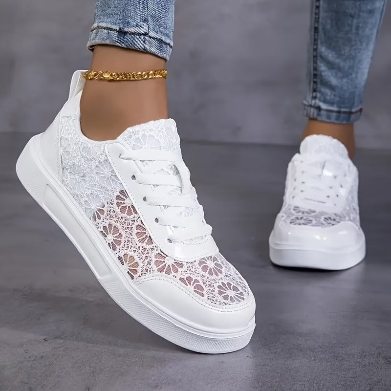 Jorexa - Women's Breathable Lace Casual Elegant Sneakers