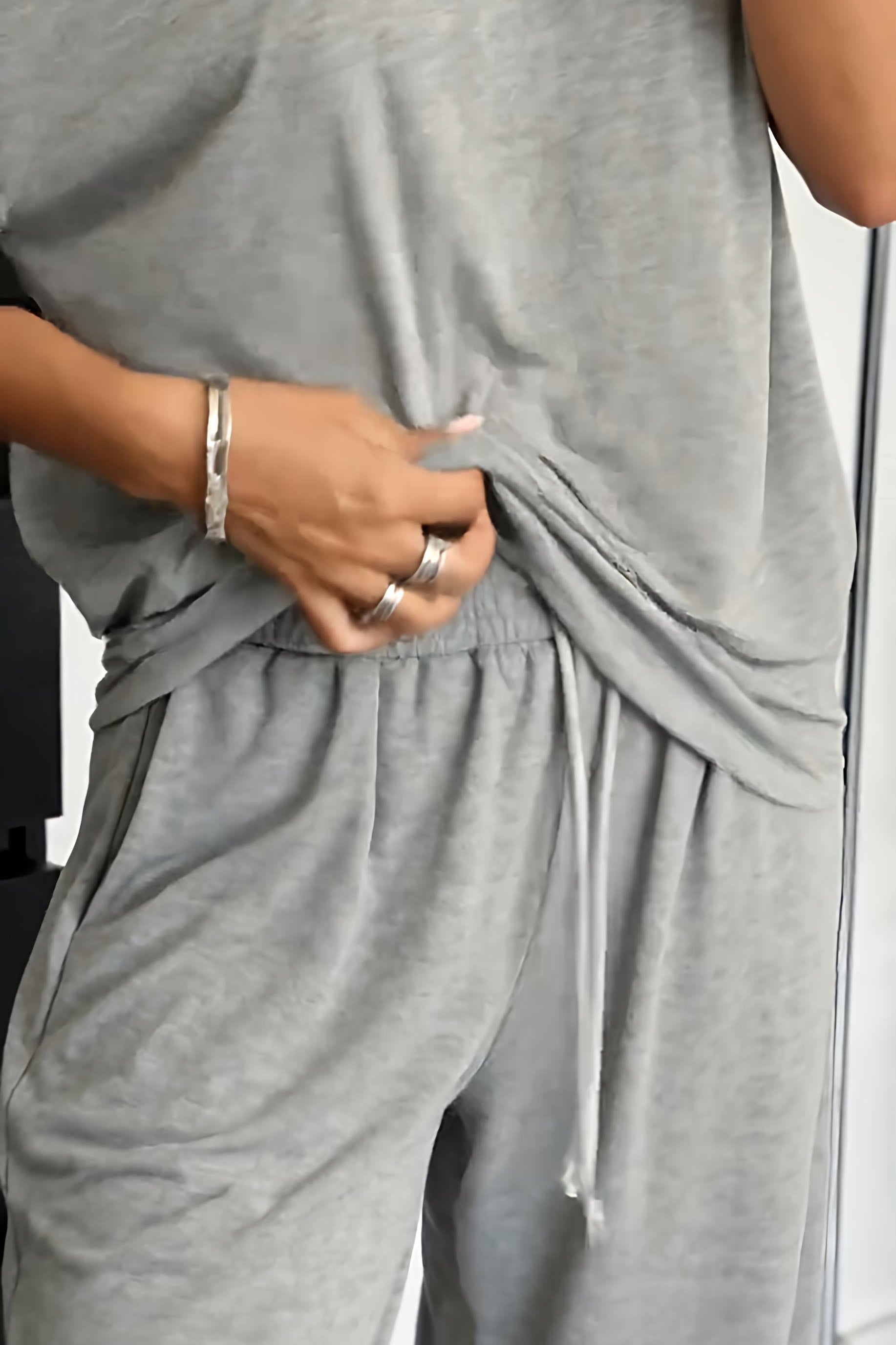 Evarisse - Women's Two-Piece Off-Shoulder Casual Comfort Set