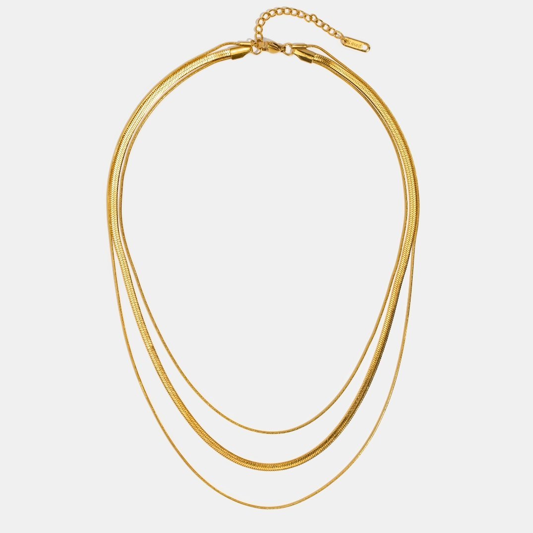 Gold Multi-Strat Chain Necklace 
