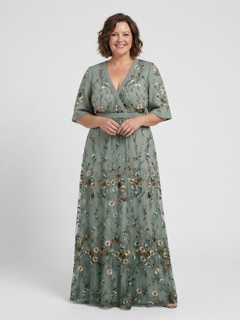 Elodie – Floral V-neck maxi dress