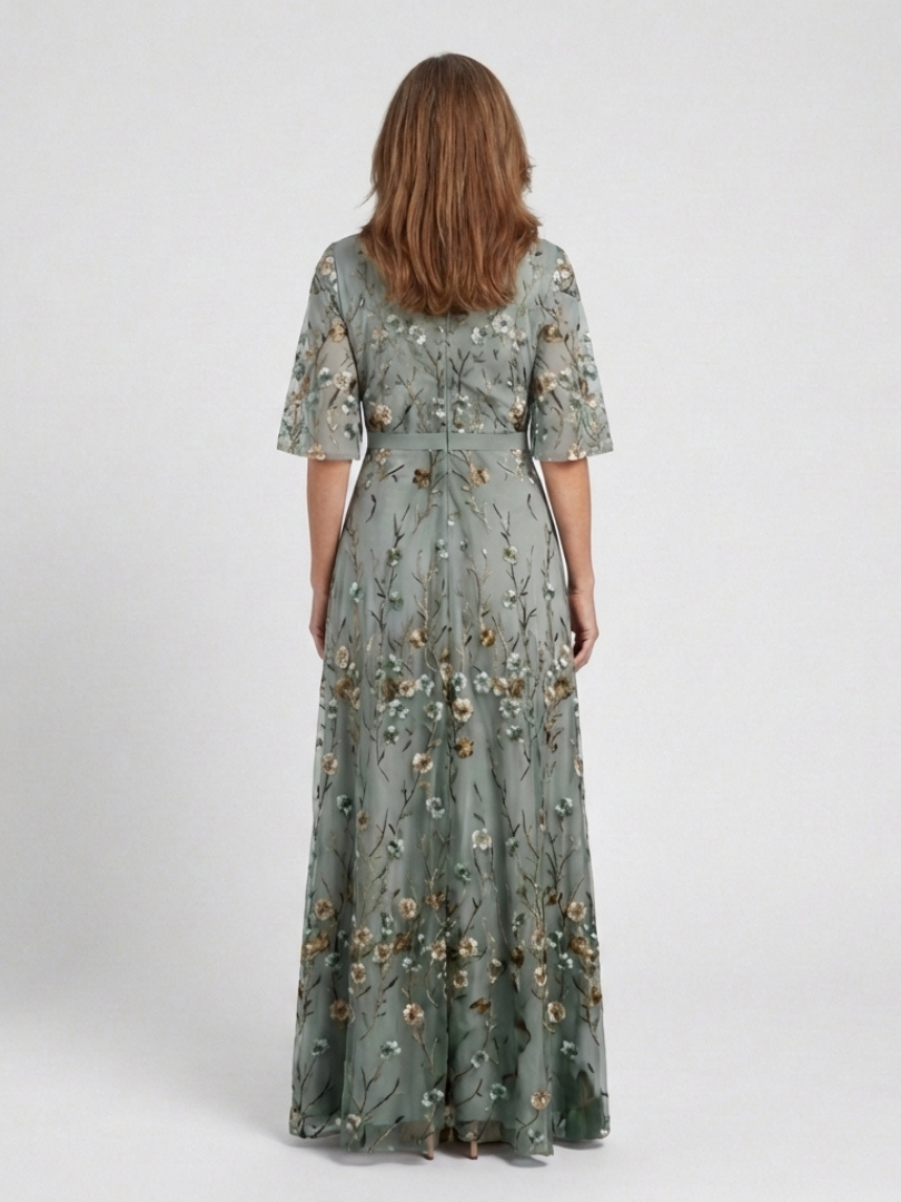 Elodie – Floral V-neck maxi dress