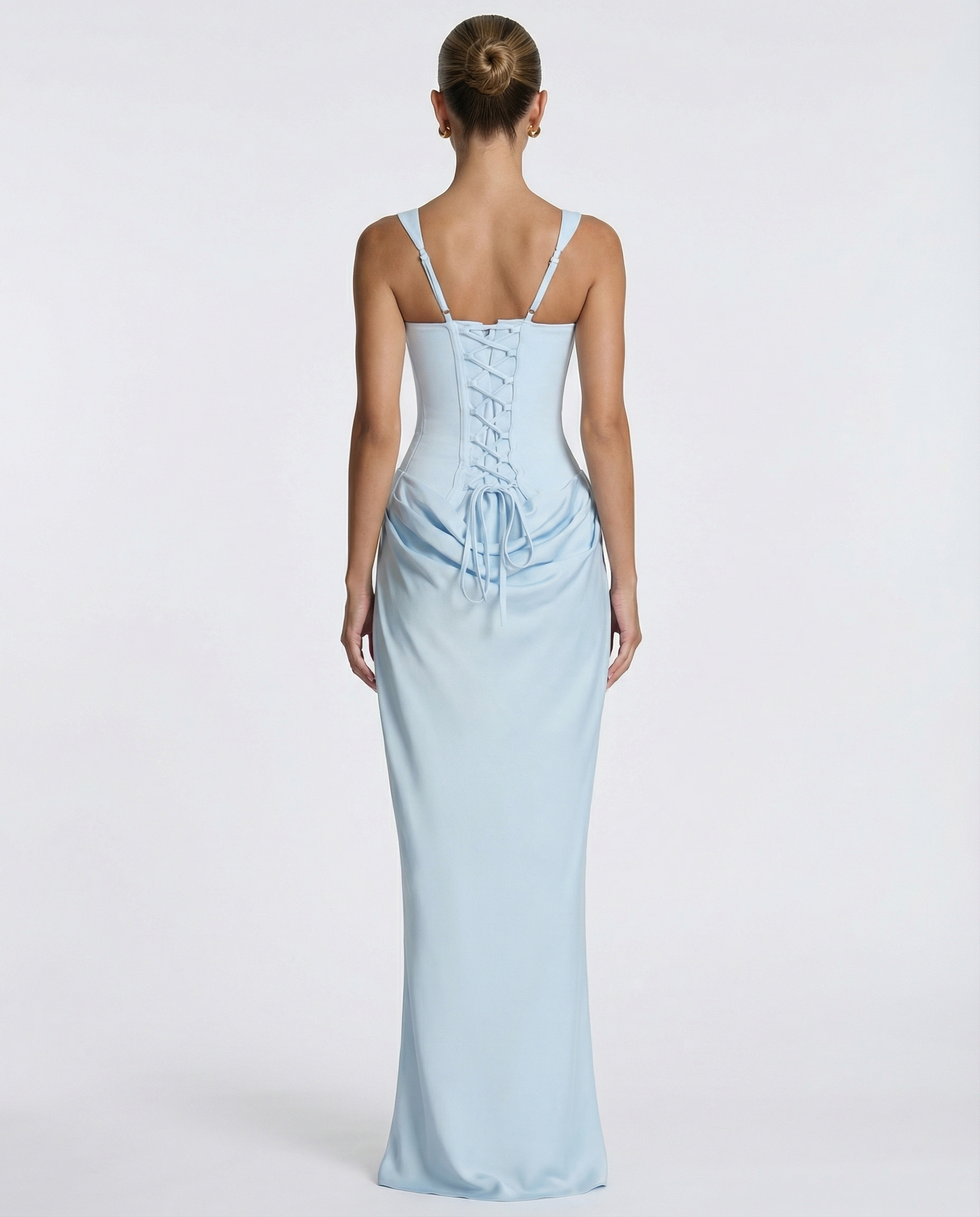 Elyndoria - Women's Elegant Satin Hourglass-Fit Maxi Dress