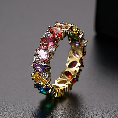Vintage colored zircon ring 