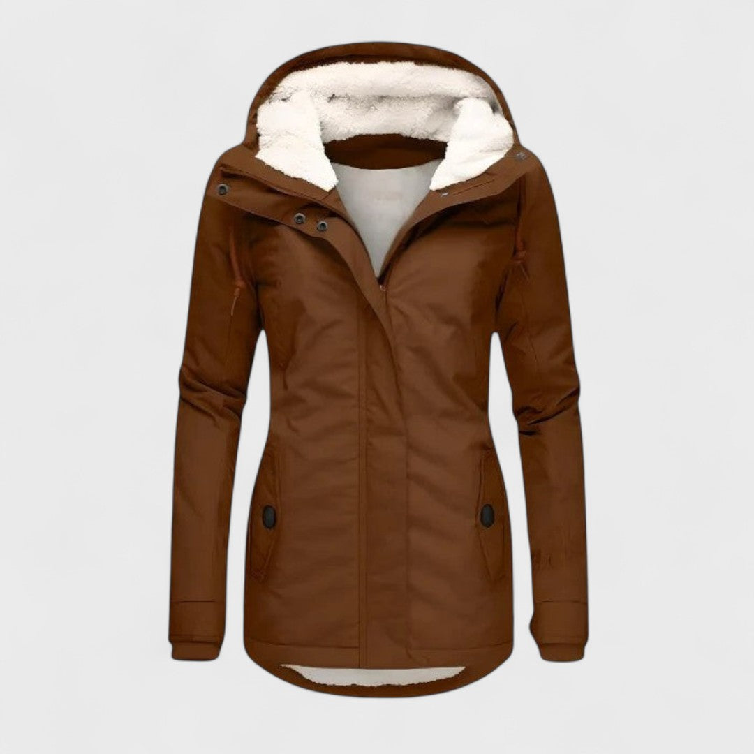 Dionellea™ - Women's Warm Waterproof Winter Jacket with Hood - Premium Quality, Windproof and Waterproof 