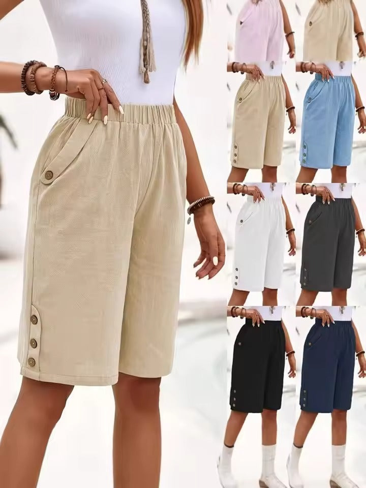 Celestria - Women's Linen and Cotton Short Pants