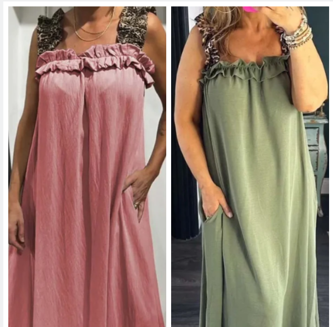 Pascaline - Sleeveless Casual Dress with Pockets
