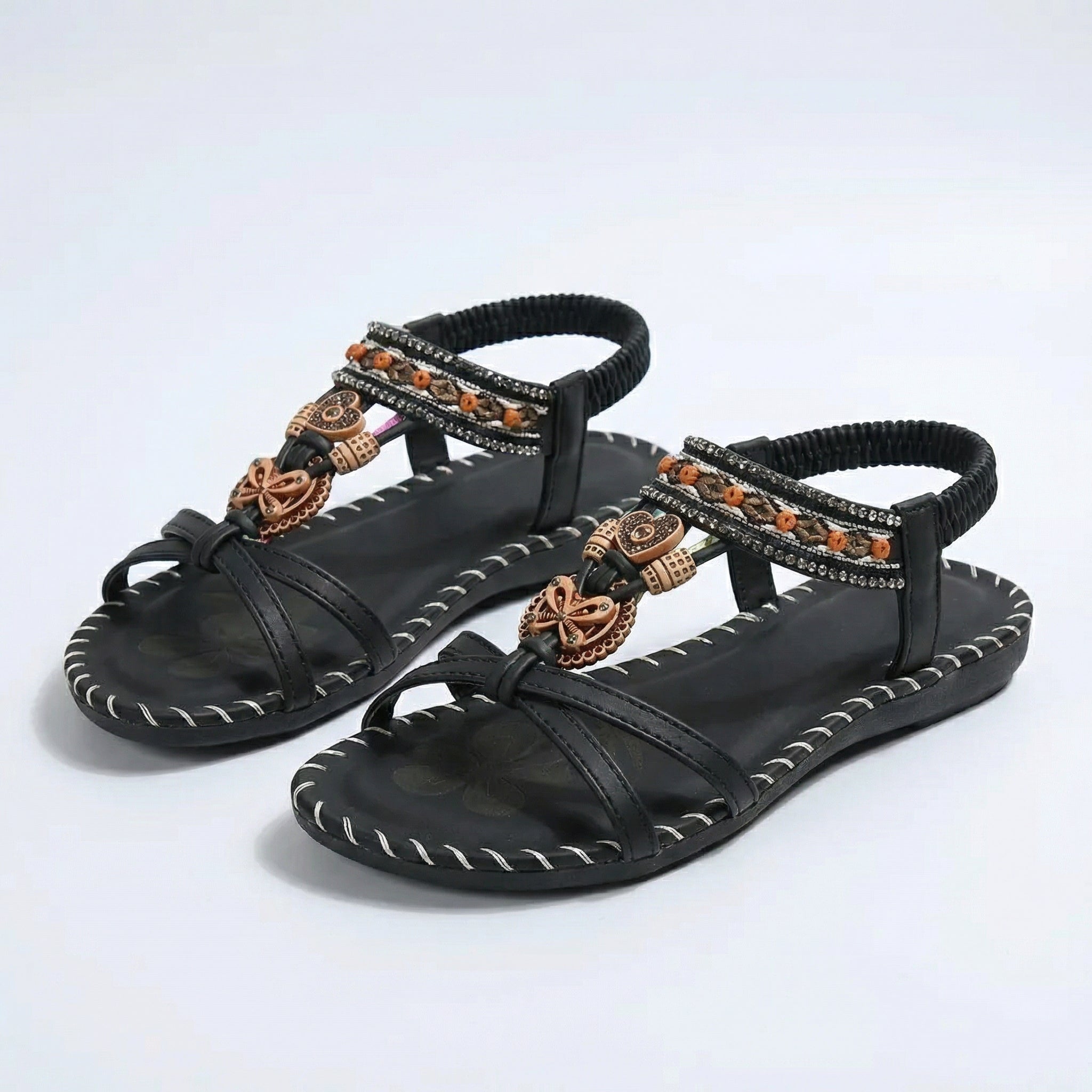 Hovira - Comfortable Bohemian Flat Sandals Ibiza Chic Style