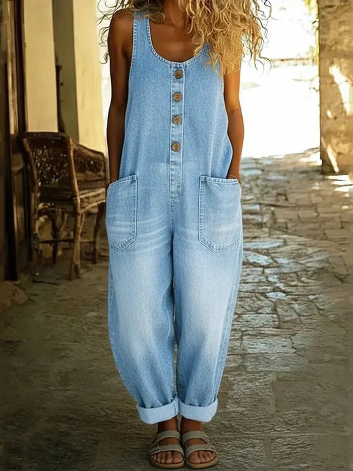 Kallune - Women's Casual Denim Overalls 