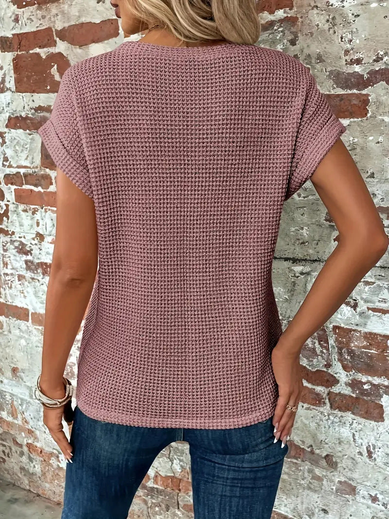 Clarissa - Elegant round neck blouse