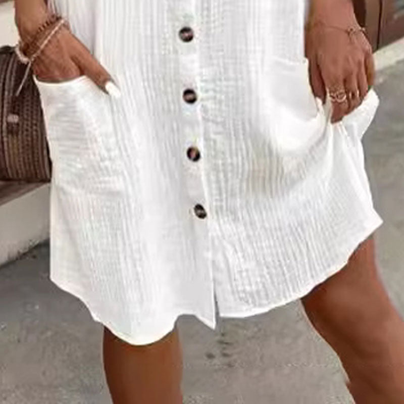 Nerina - Casual Button-Up Shirt Dress