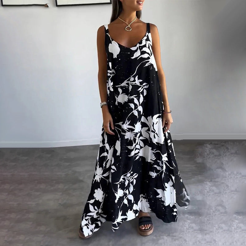 Celestia - Women's Sleeveless Floral Cotton Summer Dress