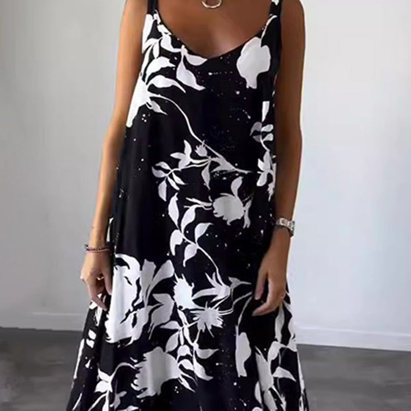 Celestia - Women's Sleeveless Floral Cotton Summer Dress