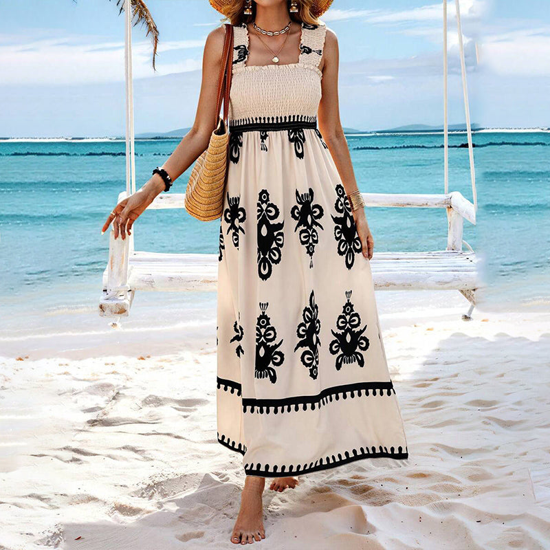 Kaelis - Women's Sleeveless Summer Dresses with Eye-catching Print
