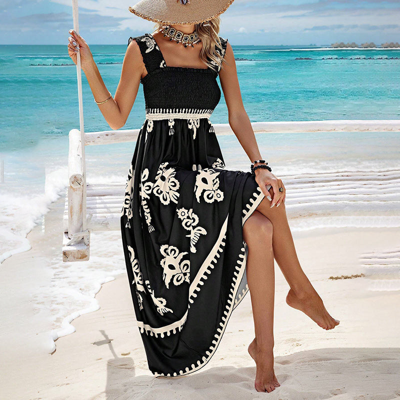Kaelis - Women's Sleeveless Summer Dresses with Eye-catching Print
