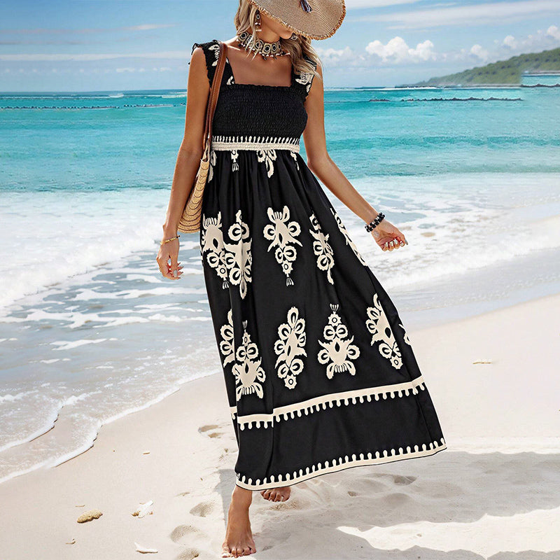 Kaelis - Women's Sleeveless Summer Dresses with Eye-catching Print